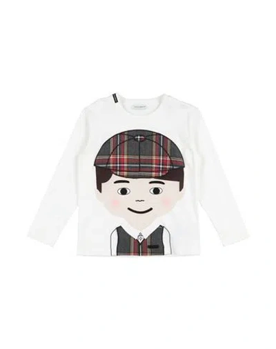 Dolce & Gabbana Babies'  Toddler Boy T-shirt Off White Size 5 Cotton, Virgin Wool