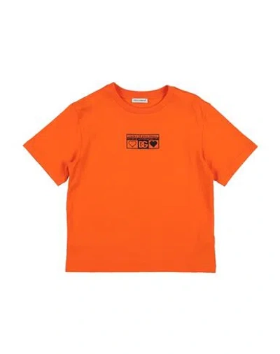 Dolce & Gabbana Babies'  Toddler Boy T-shirt Orange Size 5 Cotton