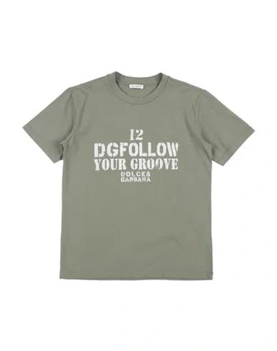 Dolce & Gabbana Babies'  Toddler Boy T-shirt Sage Green Size 5 Cotton