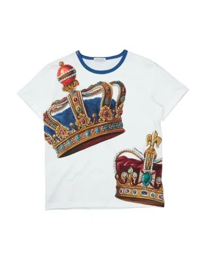 Dolce & Gabbana Babies'  Toddler Boy T-shirt White Size 6 Cotton