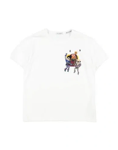 Dolce & Gabbana Babies'  Toddler Boy T-shirt White Size 7 Cotton, Silk, Viscose, Polyester, Elastane