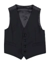 Dolce & Gabbana Toddler Boy Tailored Vest Black Size 3 Virgin Wool, Viscose, Polyester, Elastane, Si In Navy Blue