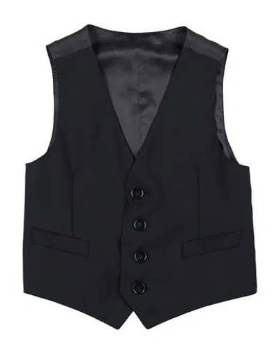DOLCE & GABBANA DOLCE & GABBANA TODDLER BOY TAILORED VEST NAVY SIZE 3 VIRGIN WOOL, VISCOSE, ELASTANE