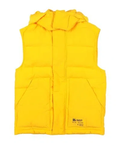 Dolce & Gabbana Babies'  Toddler Boy Vest Yellow Size 4 Polyamide, Polyester, Polyurethane
