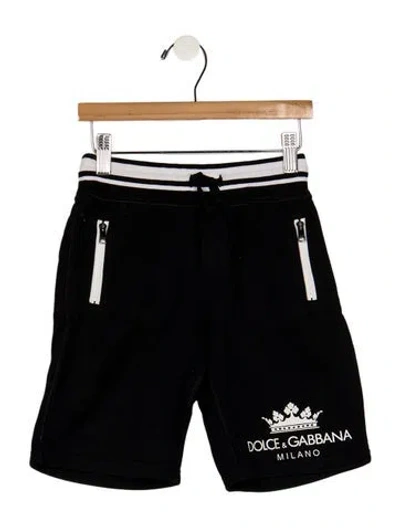 Pre-owned Dolce & Gabbana Babies' Toddler Boys Branded Pattern Printed Shorts In Black