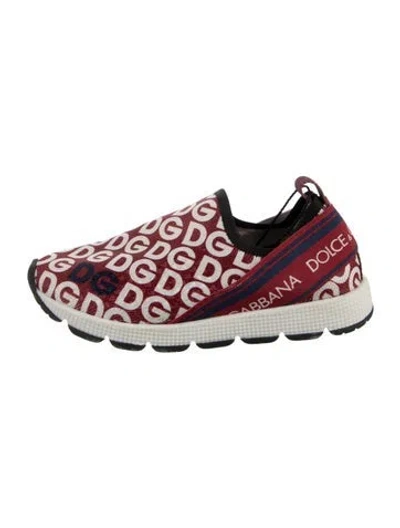 Pre-owned Dolce & Gabbana Babies' Toddler Boys Branded Pattern Printed Sneakers In Red