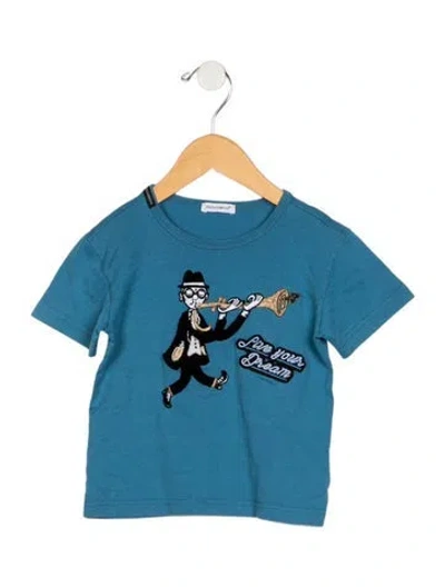 Pre-owned Dolce & Gabbana Babies' Toddler Boys' Crew Neck T-shirt In Blue