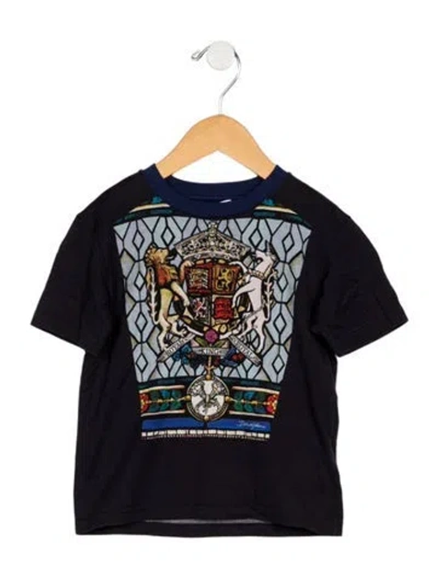 Pre-owned Dolce & Gabbana Babies' Toddler Boys' Crew Neck T-shirt In Purple