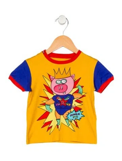 Pre-owned Dolce & Gabbana Babies' Toddler Boys' Graphic Short Sleeve T-shirt In Yellow