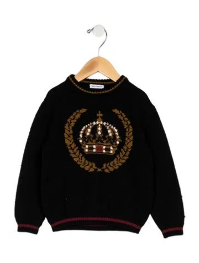 Pre-owned Dolce & Gabbana Babies' Toddler Boys Graphic Sweater In Black
