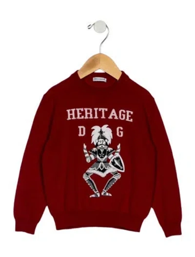 Pre-owned Dolce & Gabbana Babies' Toddler Boys Graphic Sweater In Red