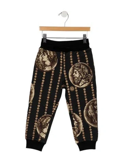 Pre-owned Dolce & Gabbana Babies' Toddler Boys Graphic Swetpants In Black