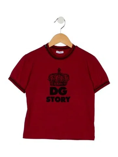 Pre-owned Dolce & Gabbana Babies' Toddler Boys' Graphic T-shirt In Red
