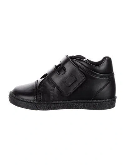 Pre-owned Dolce & Gabbana Babies' Toddler Boys Leather High Top Sneakers In Black