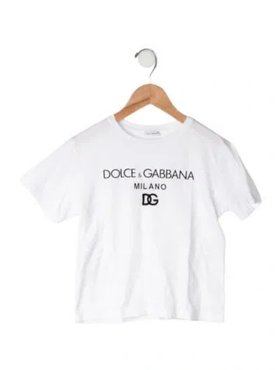 Pre-owned Dolce & Gabbana Babies' Toddler Boys' Logo Shirt In White
