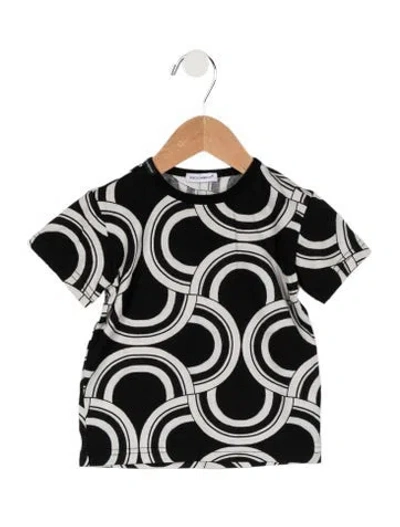 Pre-owned Dolce & Gabbana Babies' Toddler Boys' Pattern Print T-shirt In Black