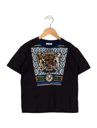 Pre-owned Dolce & Gabbana Babies' Toddler Boys Pattern Printed Crewneck Shirt In Purple