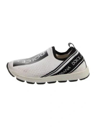 Pre-owned Dolce & Gabbana Babies' Toddler Boys' Patterned Low-top Trainers In White