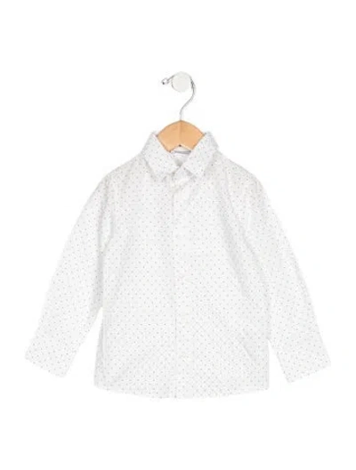 Pre-owned Dolce & Gabbana Babies' Toddler Boys' Polka Dot Shirt In White