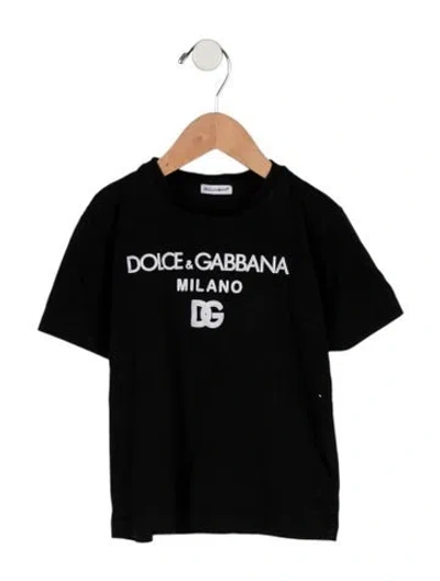 Pre-owned Dolce & Gabbana Babies' Toddler Boys Short Sleeve T-shirt In Black