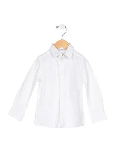 Pre-owned Dolce & Gabbana Babies' Toddler Boys' Solid Dress Shirt In White