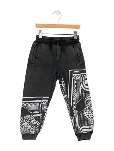 Pre-owned Dolce & Gabbana Babies' Toddler Boys Solid Sweatpants. In Grey
