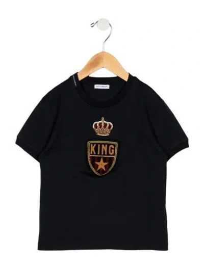 Pre-owned Dolce & Gabbana Babies' Toddler Boys Solid T-shirt In Blue