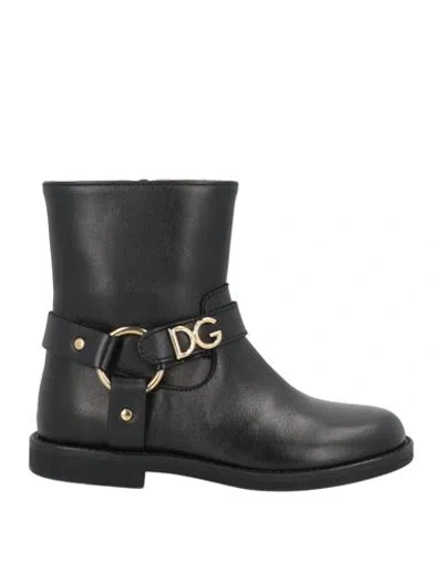 Dolce & Gabbana Babies'  Toddler Girl Ankle Boots Black Size 9c Calfskin