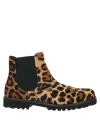 Dolce & Gabbana Toddler Girl Ankle Boots Camel Size 10c Leather In Beige