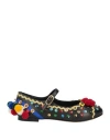 Dolce & Gabbana Babies'  Toddler Girl Ballet Flats Black Size 10c Leather
