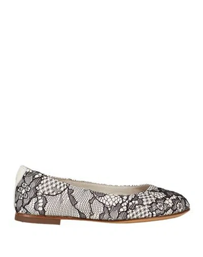 Dolce & Gabbana Toddler Girl Ballet Flats Ivory Size 9.5c Textile Fibers, Soft Leather In White