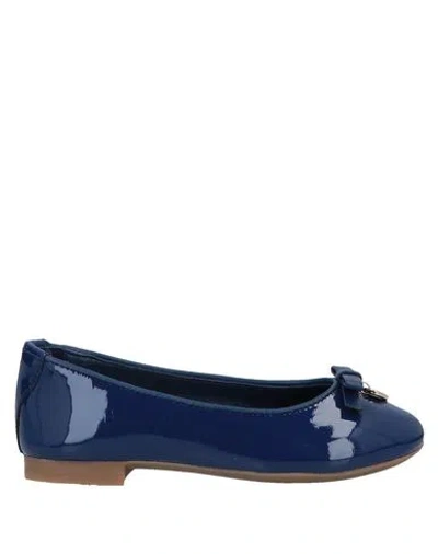 Dolce & Gabbana Babies'  Toddler Girl Ballet Flats Midnight Blue Size 9.5c Calfskin, Lambskin