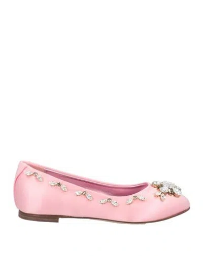 Dolce & Gabbana Babies'  Toddler Girl Ballet Flats Pink Size 10c Viscose, Silk