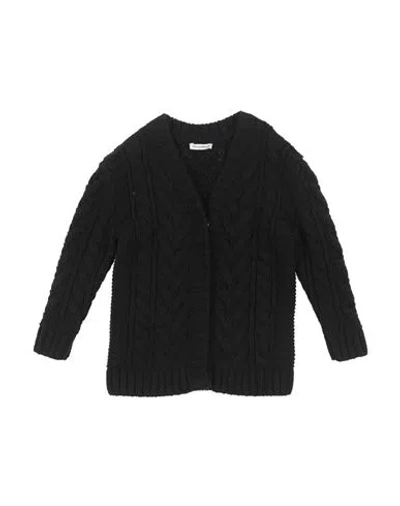 Dolce & Gabbana Babies'  Toddler Girl Cardigan Black Size 3 Virgin Wool, Viscose