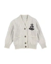 DOLCE & GABBANA DOLCE & GABBANA TODDLER GIRL CARDIGAN LIGHT GREY SIZE 7 VIRGIN WOOL, CASHMERE, POLYESTER, VISCOSE