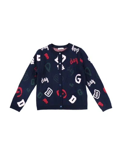 Dolce & Gabbana Kids'  Toddler Girl Cardigan Midnight Blue Size 5 Virgin Wool