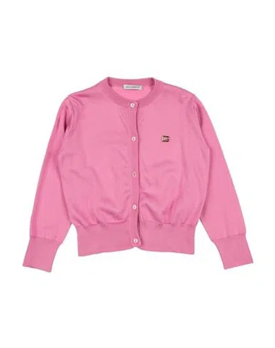 Dolce & Gabbana Babies'  Toddler Girl Cardigan Pink Size 5 Silk, Bronze