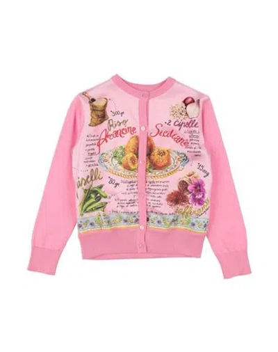 Dolce & Gabbana Babies'  Toddler Girl Cardigan Pink Size 5 Cotton, Silk