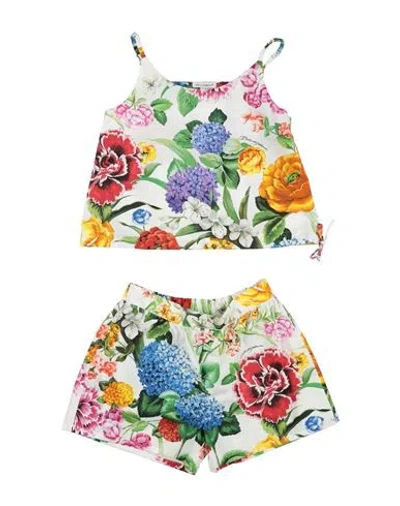 Dolce & Gabbana Babies'  Toddler Girl Co-ord White Size 4 Cotton In Multi