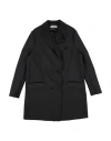Dolce & Gabbana Toddler Girl Coat Black Size 4 Virgin Wool, Polyester, Elastane, Silk In Black