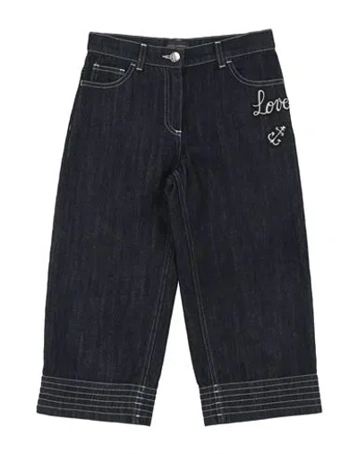 Dolce & Gabbana Babies'  Toddler Girl Jeans Blue Size 5 Cotton In Black