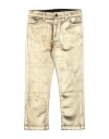 Dolce & Gabbana Toddler Girl Jeans Gold Size 5 Cotton, Elastane In Gold
