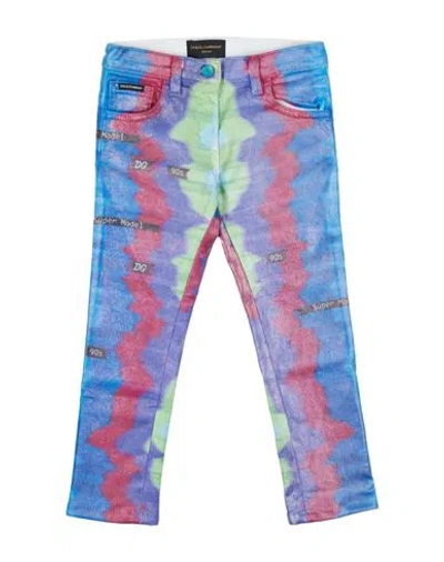 Dolce & Gabbana Babies'  Toddler Girl Jeans Purple Size 5 Cotton, Elastane