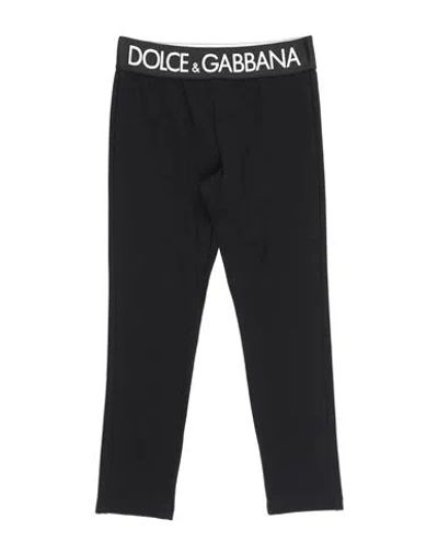 Dolce & Gabbana Babies'  Toddler Girl Leggings Black Size 6 Cotton, Elastane, Polyester, Polyamide