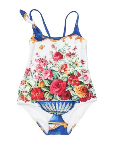 Dolce & Gabbana Babies'  Toddler Girl One-piece Swimsuit White Size 5 Polyamide, Elastane