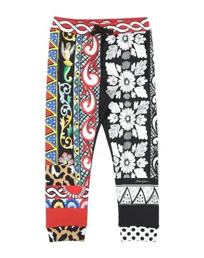 Dolce & Gabbana Babies'  Toddler Girl Pants Black Size 7 Cotton In Multi