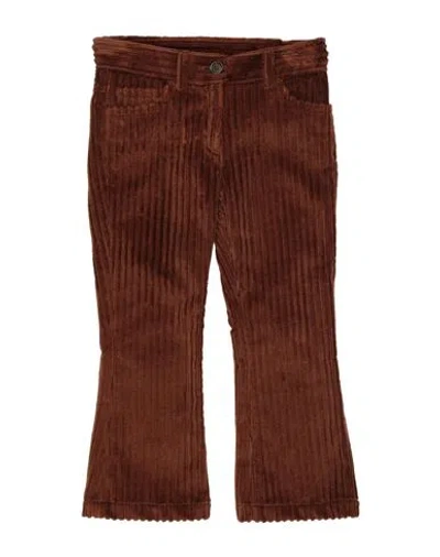 Dolce & Gabbana Babies'  Toddler Girl Pants Brown Size 4 Cotton, Elastane, Polyester, Zamak