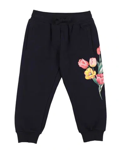 Dolce & Gabbana Babies'  Toddler Girl Pants Midnight Blue Size 3 Cotton, Elastane, Polyester, Zamak In Black