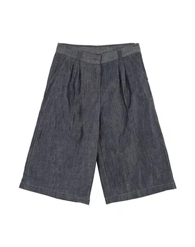 Dolce & Gabbana Babies'  Toddler Girl Pants Midnight Blue Size 4 Cotton, Linen, Cow Leather