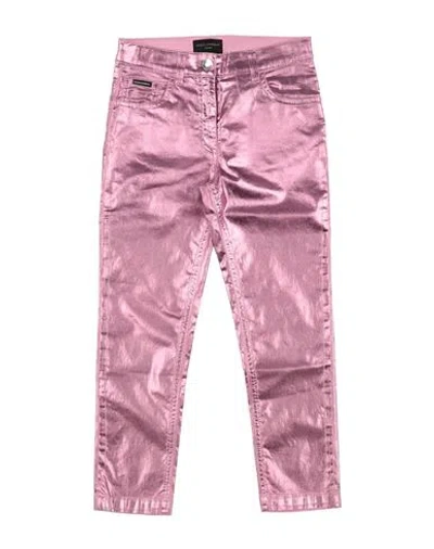 Dolce & Gabbana Babies'  Toddler Girl Pants Pink Size 5 Cotton, Elastane